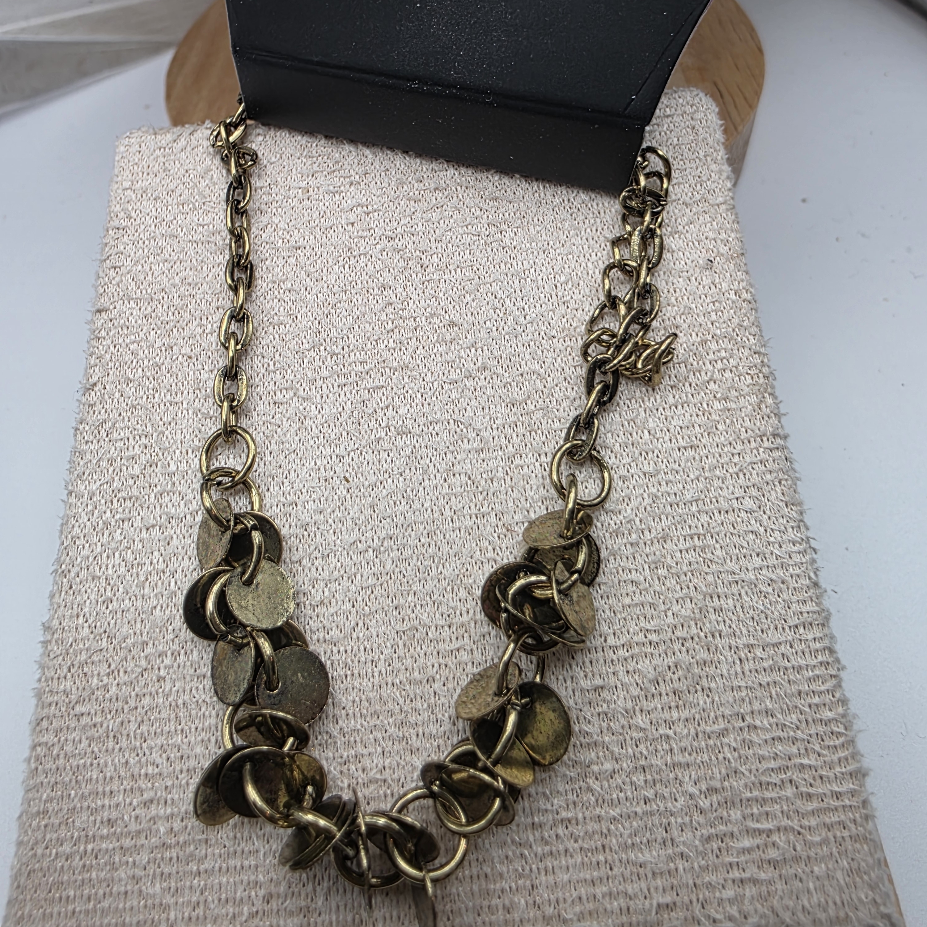 Antique GoldTone Chain Necklace 494